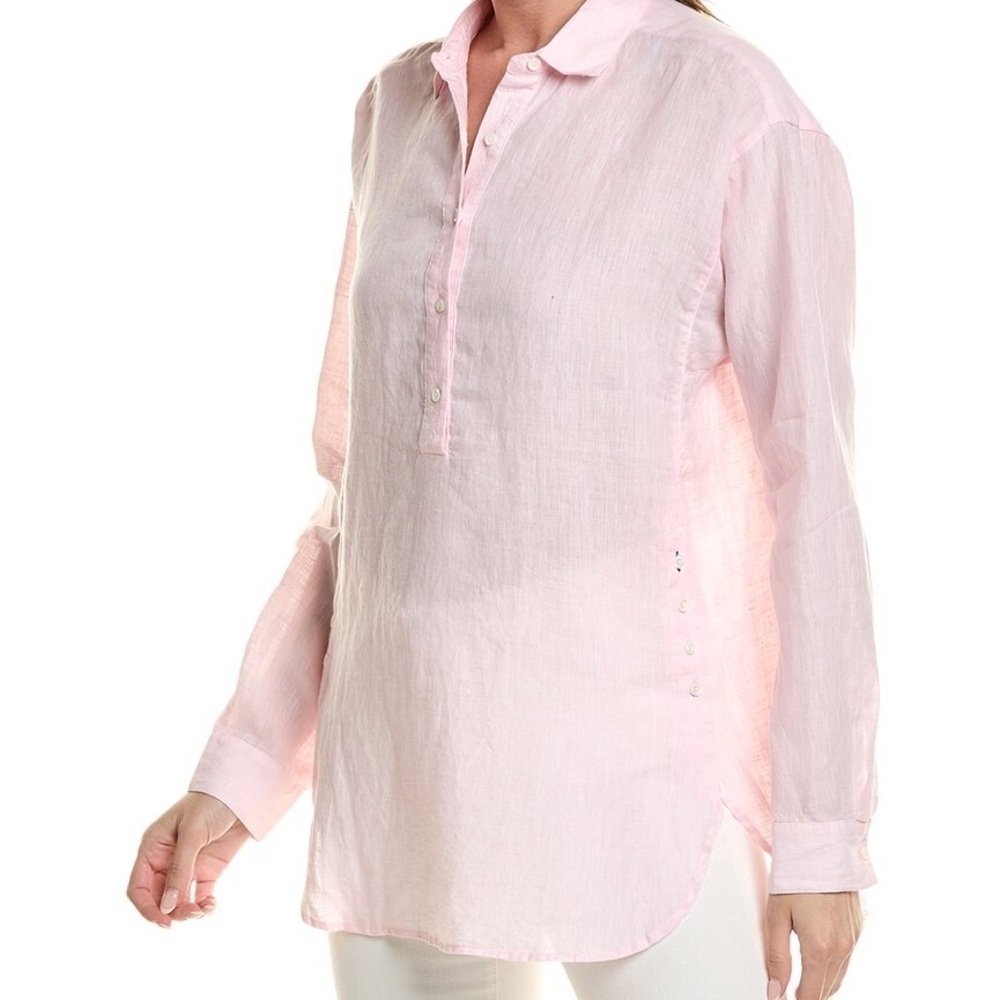 J MCLAUGHLIN FALLON LOOSE FIT LINEN TUNIC COASTAL GRANDMA BREATHABLE RELAXED M